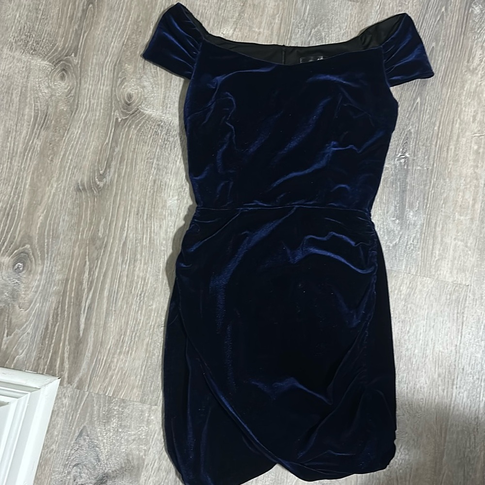 Navy/Metallic Blue “Aqua” Dress. Size Medium